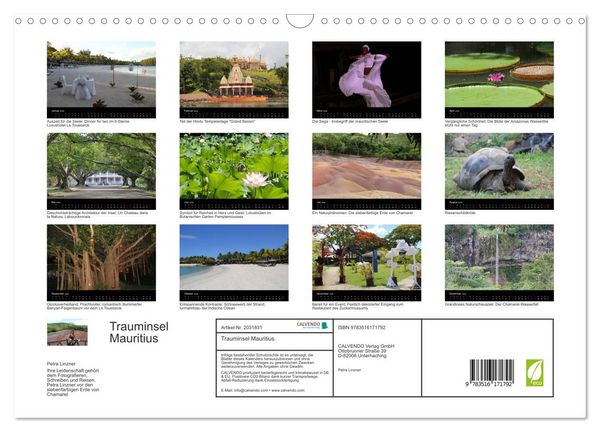 Produktbild: Trauminsel Mauritius (Wandkalender 2026 DIN A3 quer), CALVENDO Monatskalender