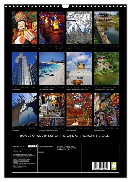 Produktbild: IMAGES OF SOUTH KOREA, THE LAND OF THE MORNING CALM (Wall Calendar 2026 DIN A3 portrait), CALVENDO 12 Month Wall Calendar