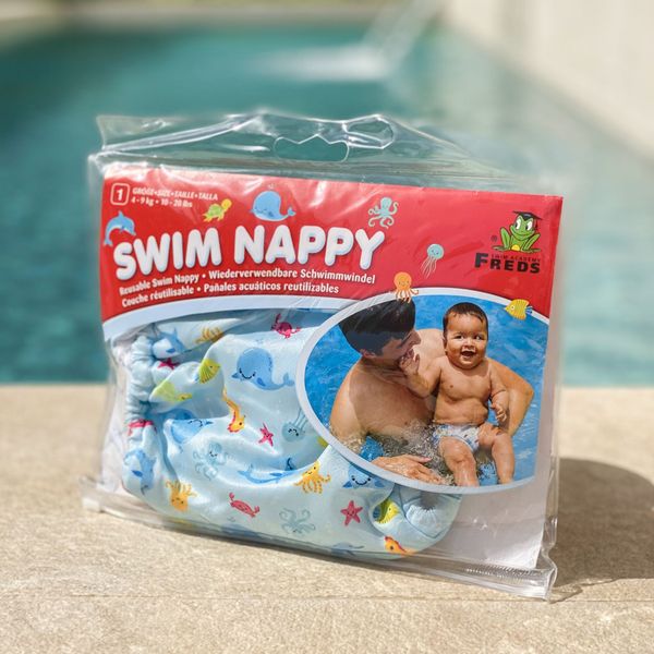 Produktbild: Freds Swim Nappy Schwimmwindel, wiederverwendbar, blau, Gr&ouml;&szlig;e 2: 9-16 kg