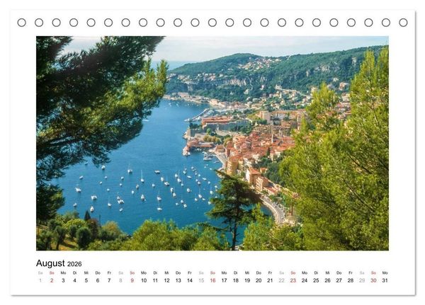 Produktbild: Cote d'Azur - Im Licht der blauen K&uuml;ste (Tischkalender 2026 DIN A5 quer), CALVENDO Monatskalender