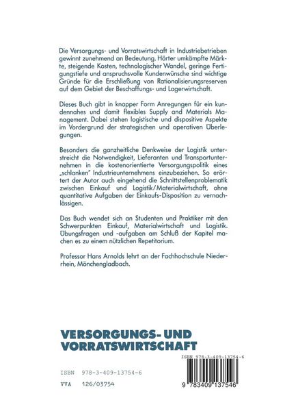 Produktbild: Versorgungs- und Vorratswirtschaft