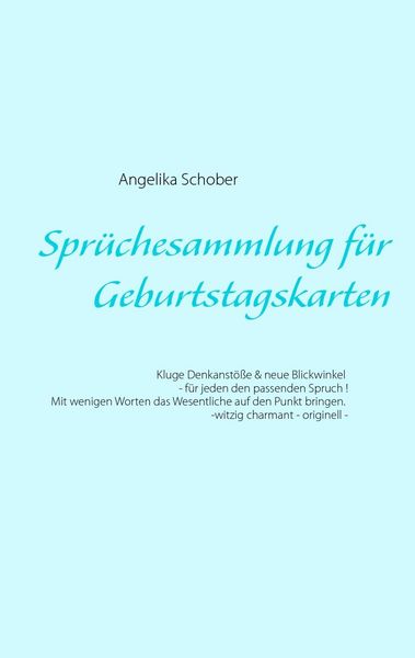 Produktbild: Spr&uuml;chesammlung f&uuml;r Geburtstagskarten