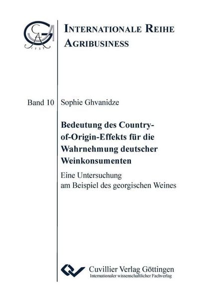 Produktbild: Bedeutung des Country-of-Origin-Effekts f&uuml;r die Wahrnehmung deutscher Weinkonsumenten