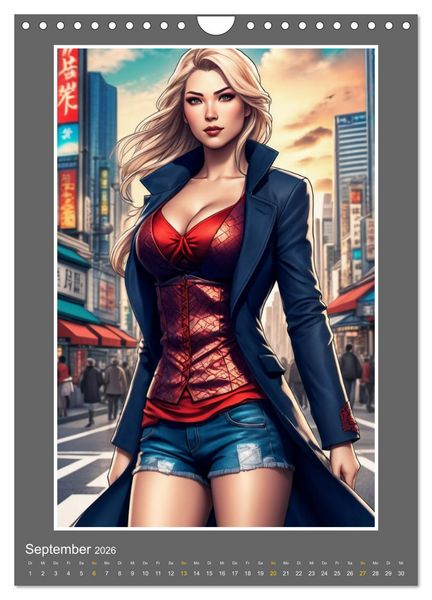 Produktbild: Manga Girlpower (Wandkalender 2026 DIN A4 hoch), CALVENDO Monatskalender