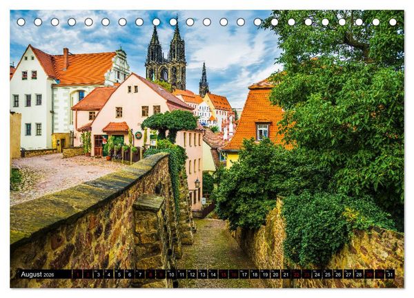 Produktbild: Mei&szlig;en Impressionen (Tischkalender 2026 DIN A5 quer), CALVENDO Monatskalender
