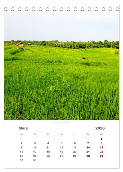 Produktbild: Reiseimpressionen durch Bali (Tischkalender 2026 DIN A5 hoch), CALVENDO Monatskalender