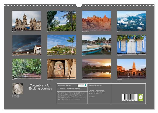 Produktbild: Colombia - An Exciting Journey (Wall Calendar 2026 DIN A3 landscape), CALVENDO 12 Month Wall Calendar