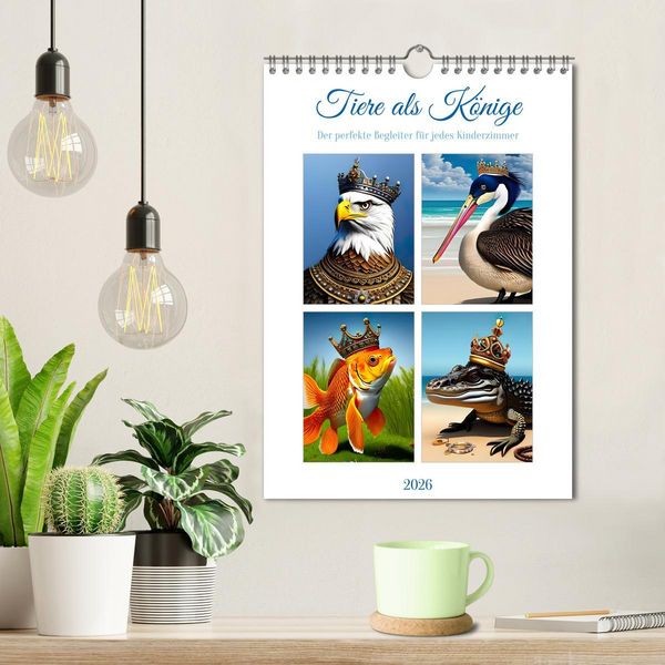 Produktbild: Tiere als K&ouml;nige (Wandkalender 2026 DIN A4 hoch), CALVENDO Monatskalender