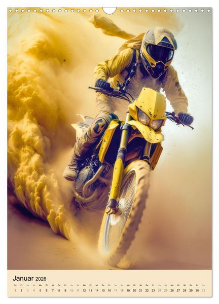 Produktbild: Motorrad W&uuml;stenrennen (Wandkalender 2026 DIN A3 hoch), CALVENDO Monatskalender