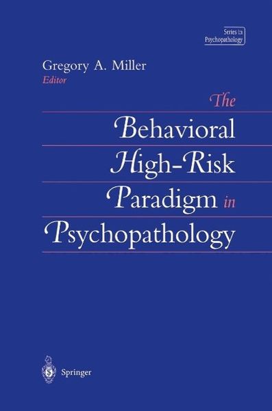 Produktbild: The Behavioral High-Risk Paradigm in Psychopathology