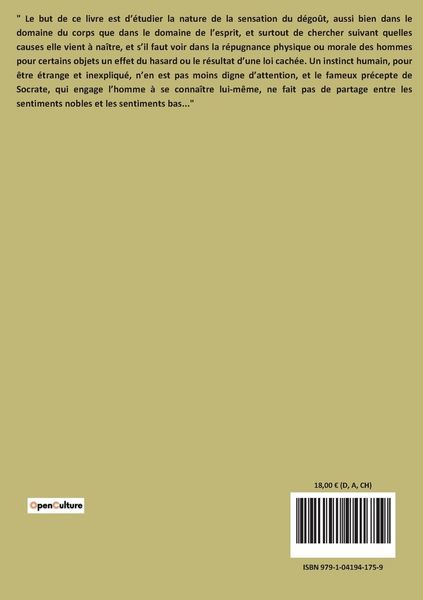 Produktbild: Essai sur les causes du d&eacute;go&ucirc;t