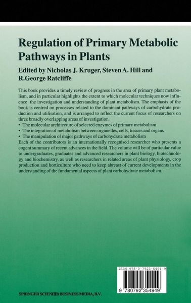 Produktbild: Regulation of Primary Metabolic Pathways in Plants