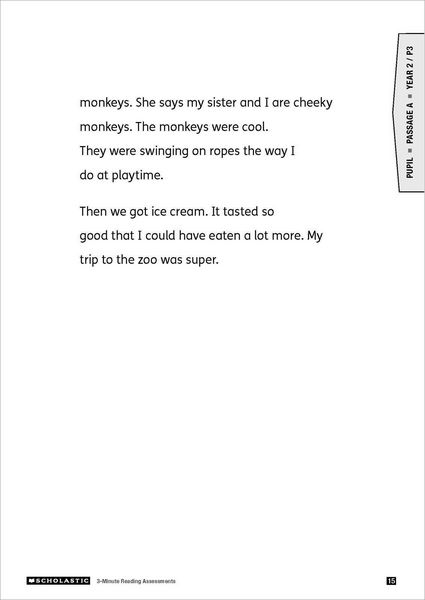 Produktbild: 3 Minute Reading Assessments Ages 6-8
