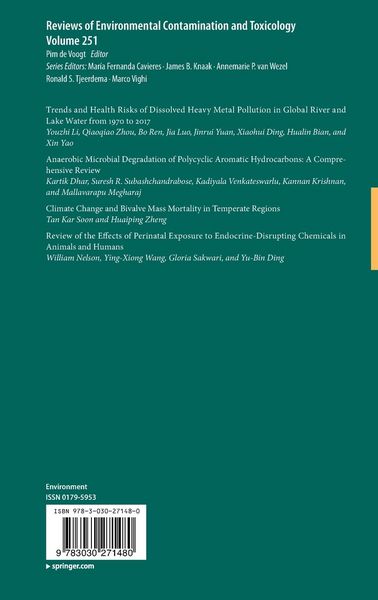 Produktbild: Reviews of Environmental Contamination and Toxicology Volume 251