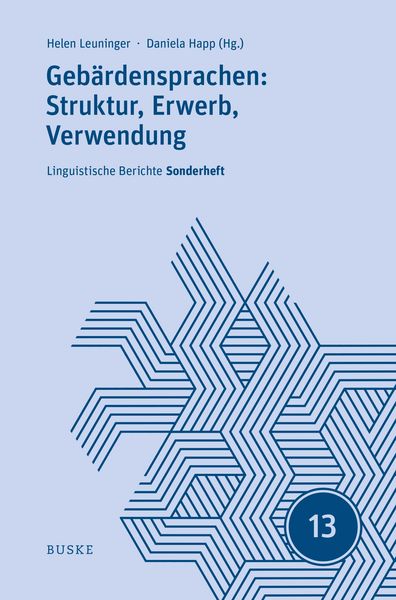 Produktbild: Geb&auml;rdensprachen: Struktur, Erwerb, Verwendung