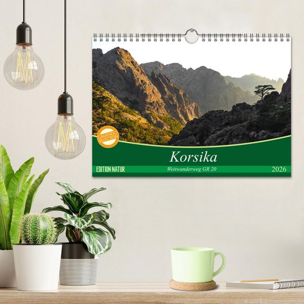 Produktbild: Korsika - Weitwanderweg GR 20 (Wandkalender 2026 DIN A4 quer), CALVENDO Monatskalender