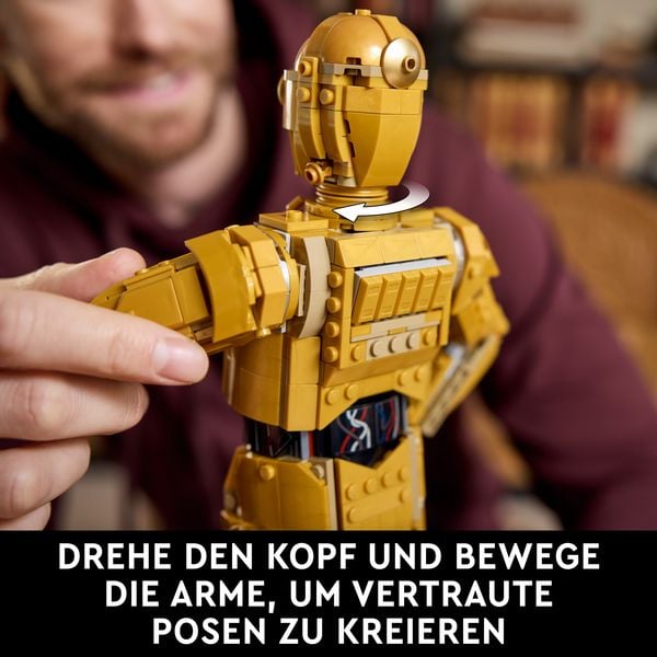 Produktbild: LEGO Star Wars C-3PO 75398 baubarer Droide - Geschenk f&uuml;r Erwachsene