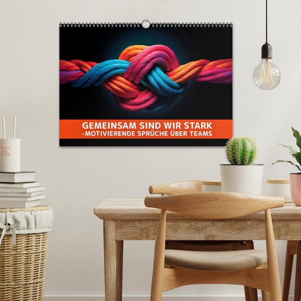 Produktbild: Gemeinsam sind wir stark - motivierende Spr&uuml;che &uuml;ber Teams (Wandkalender 2026 DIN A3 quer), CALVENDO Monatskalender