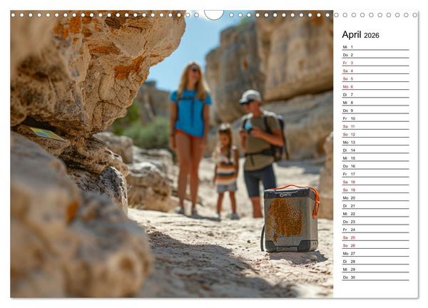 Produktbild: Der Geocaching Found it Kalender (Wandkalender 2026 DIN A3 quer), CALVENDO Monatskalender