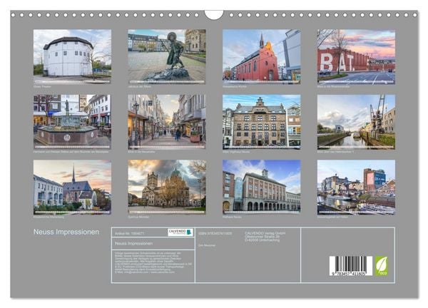 Produktbild: Neuss Impressionen (Wandkalender 2026 DIN A3 quer), CALVENDO Monatskalender