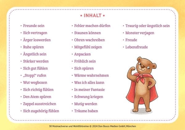 Produktbild: 30 Mutmachverse und Wohlf&uuml;hlreime