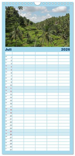 Produktbild: Familienplaner 2026 - Indonesien - Ein atemberaubender Inselstaat. mit 5 Spalten (Wandkalender, 21 x 45 cm) CALVENDO