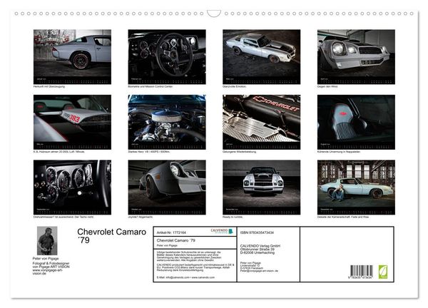 Produktbild: Chevrolet Camaro &acute;79 (Wandkalender 2025 DIN A2 quer), CALVENDO Monatskalender