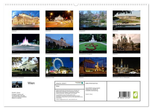 Produktbild: Wien (hochwertiger Premium Wandkalender 2026 DIN A2 quer), Kunstdruck in Hochglanz