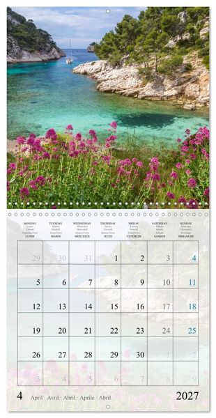 Produktbild: Calanques Coins de Paradis (Calendrier mural carr&eacute; 2027 30x30 cm) Calendrier double avec une page pour vos prises de notes