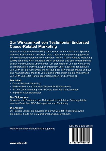 Produktbild: Zur Wirksamkeit von Testimonial Endorsed Cause-Related Marketing