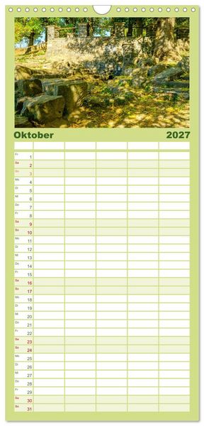 Produktbild: Familienplaner 2027 - Die Fulda mit 5 Spalten (Wandkalender, 21 x 45 cm) CALVENDO