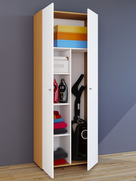 Produktbild: Holz Besenschrank Staubsauger Putzschrank Vandol K