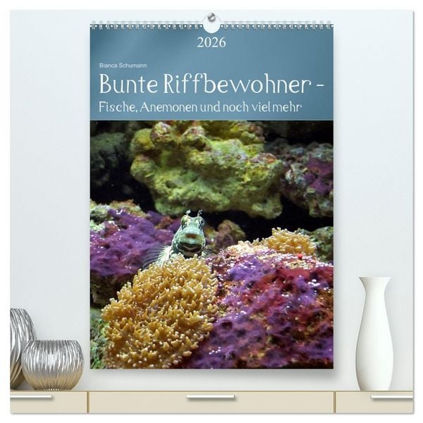 Produktbild: Bunte Riffbewohner - Fische, Anemonen und noch viel mehr (hochwertiger Premium Wandkalender 2026 DIN A2 hoch), Kunstdruck in Hochglanz