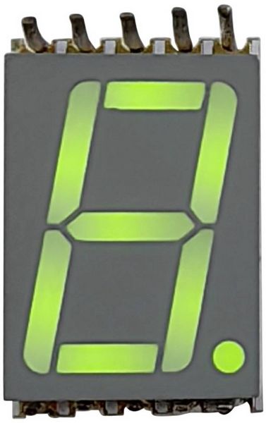 Produktbild: TRU COMPONENTS SMD-LED Gelbgr&uuml;n 9 mcd Einzelziffer-Display