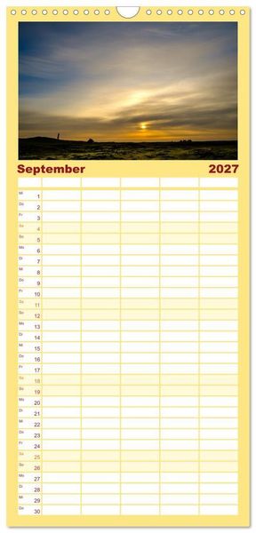Produktbild: Familienplaner 2027 - feeling Sylt mit 5 Spalten (Wandkalender, 21 x 45 cm) CALVENDO
