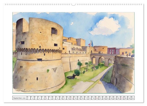 Produktbild: Italien - Baudenkm&auml;ler, Berge und Meer (hochwertiger Premium Wandkalender 2026 DIN A2 quer), Kunstdruck in Hochglanz