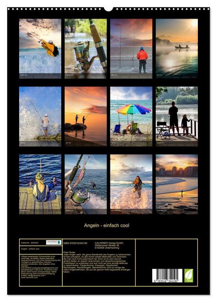 Produktbild: Angeln - einfach cool (hochwertiger Premium Wandkalender 2026 DIN A2 hoch), Kunstdruck in Hochglanz