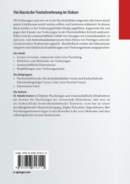 Produktbild: Die klassische Frontalvorlesung im Diskurs