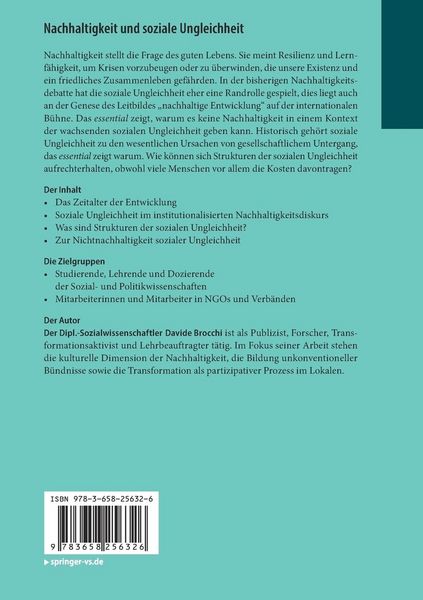 Produktbild: Nachhaltigkeit und soziale Ungleichheit