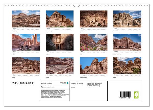 Produktbild: Petra Impressionen (Wandkalender 2026 DIN A3 quer), CALVENDO Monatskalender