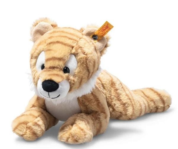 Produktbild: Steiff 067600 - Toni Tiger, liegend, beige, Pl&uuml;sch, 30 cm