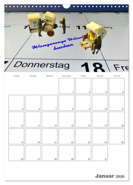 Produktbild: Wangerooge - Gl&uuml;cksort f&uuml;r Gro&szlig; und Klein (Wandkalender 2026 DIN A3 hoch), CALVENDO Monatskalender