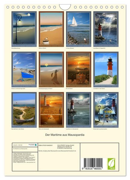 Produktbild: Der Maritime aus Mausopardia (Wandkalender 2026 DIN A4 hoch), CALVENDO Monatskalender