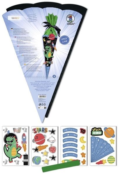 Produktbild: URSUS Schult&uuml;ten-Bastelsets Schult&uuml;ten-Bastelset mini Easy Line Space Dino