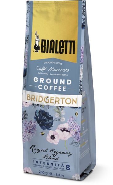 Produktbild: Bridgerton Design-Kaffeedose und Royal Regency Blend Kaffee, gemahlen 250 g