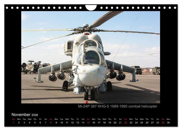 Produktbild: Airplanes and Helicopters of NVA 1957 - 1991 (Wall Calendar 2026 DIN A4 landscape), CALVENDO 12 Month Wall Calendar