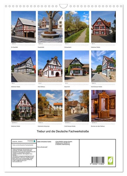 Produktbild: Trebur und die Deutsche Fachwerkstra&szlig;e (Wandkalender 2027 DIN A3 hoch), CALVENDO Monatskalender