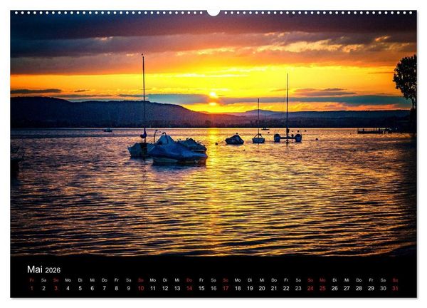 Produktbild: Bodensee-Schiffe und Boote (hochwertiger Premium Wandkalender 2026 DIN A2 quer), Kunstdruck in Hochglanz