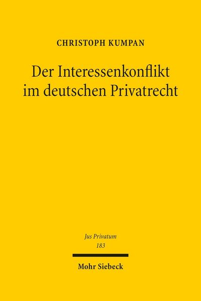 Produktbild: Der Interessenkonflikt im Deutschen Privatrecht