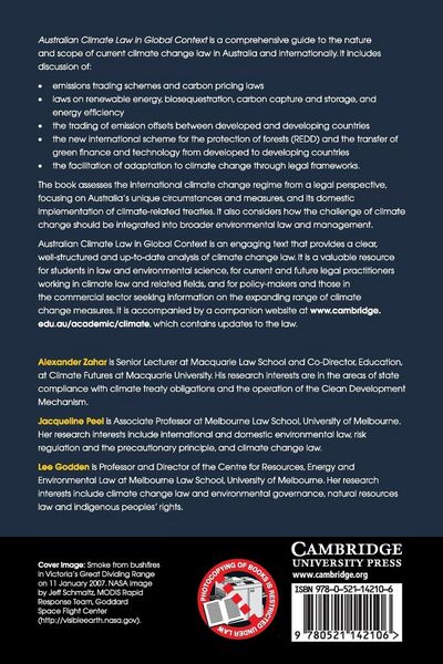 Produktbild: Australian Climate Law in Global Context